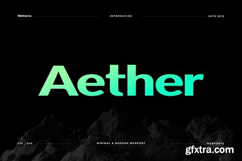 Aether - Modern Sans-Serif Font AAKVEFK