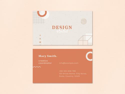 Adobe Stock - Neo Memphis Business Card Layout - 441407860