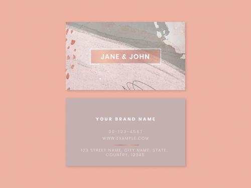 Adobe Stock - Printable Business Card with Memphis Glitter Design - 441407870