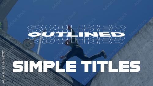Adobe Stock - Outlined 3D Stacked Titles - 441647777