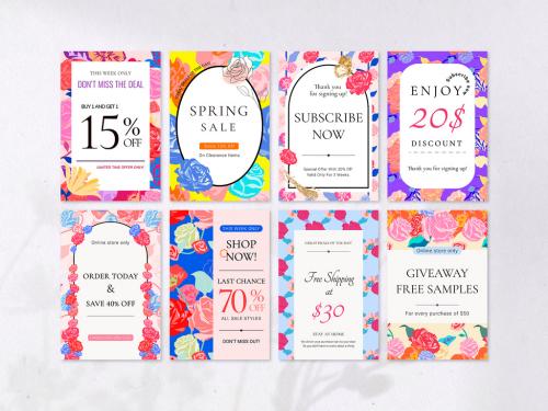 Adobe Stock - Spring Floral Sale Layour - 442162725