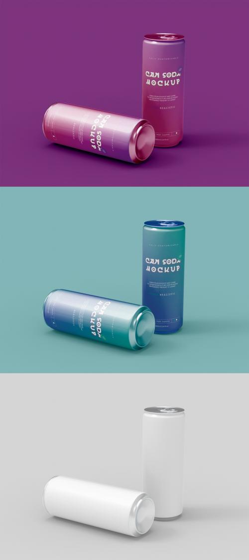 Adobe Stock - Two Beverage Can Mockup - 442175936