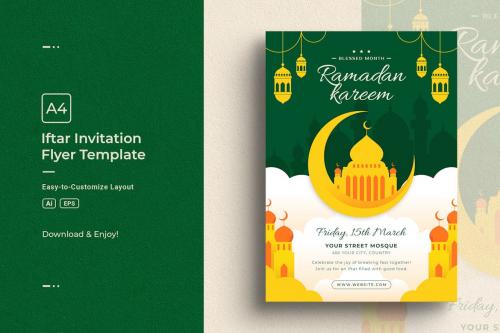 Ramadan Iftar Invitation Flyer Design Template