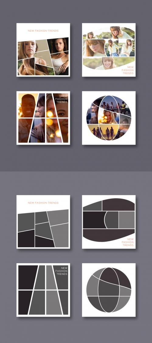 Adobe Stock - Collage Social Set - 442395994