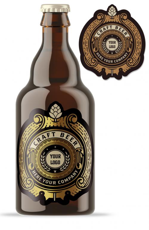 Adobe Stock - Vintage-Style Beer Label Layout - 442406792
