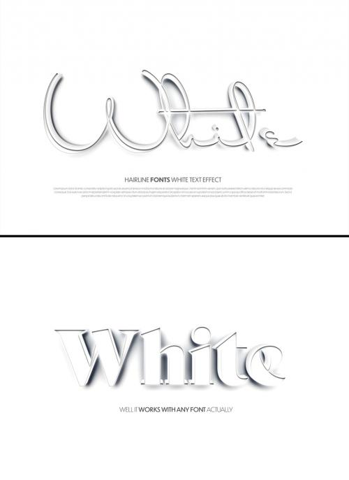 Adobe Stock - 3D White Text Effect - 442417299