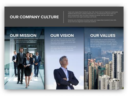 Adobe Stock - Company Profile Statement – Mission, Vision, Values with Photos - 442423057