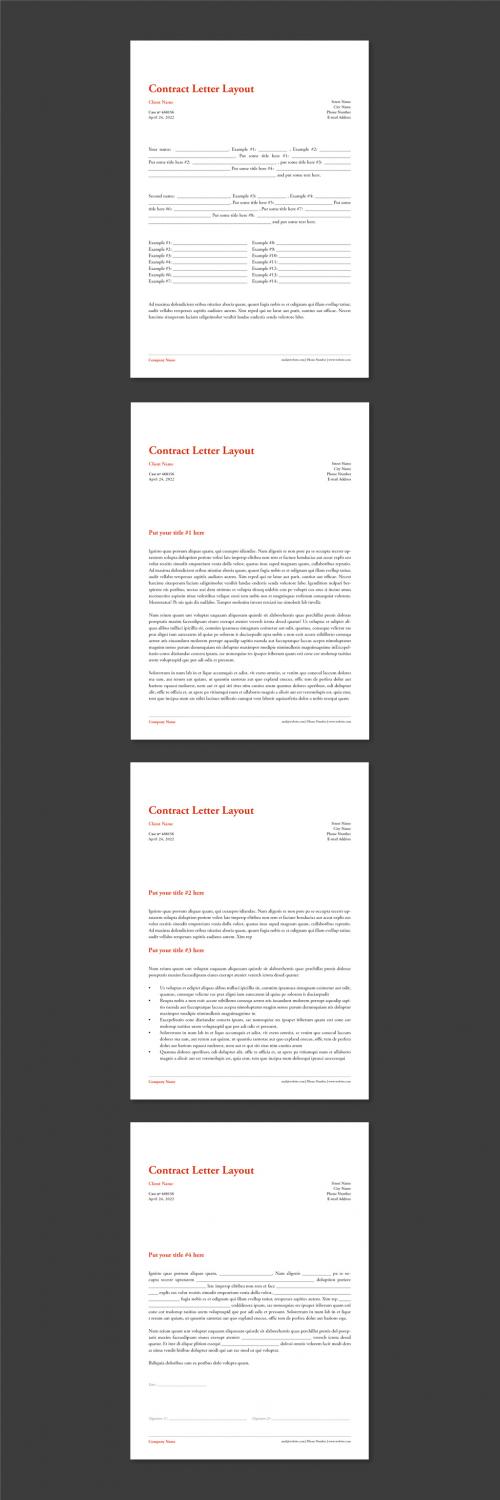 Adobe Stock - Contract Letter Layout - 442548438