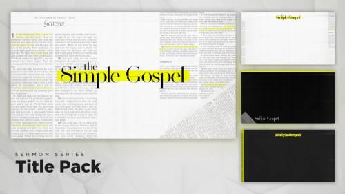 SermonBox - Title Pack - The Simple Gospel - Premium $25