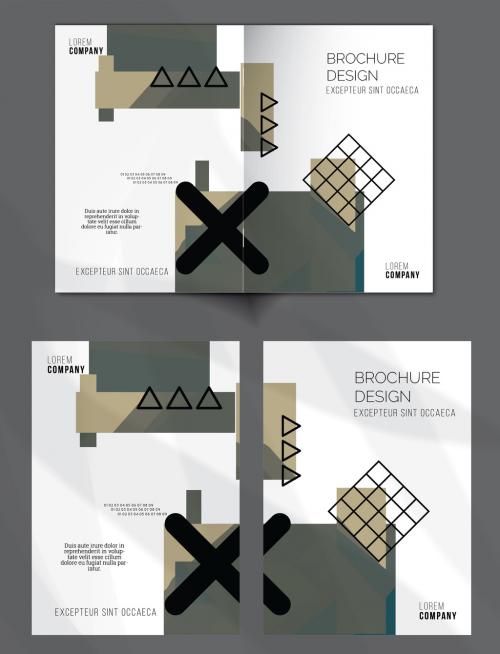 Adobe Stock - Brochure Cover Layout Geometric Shapes and Abstract Bright Rectangles on White - 442564083