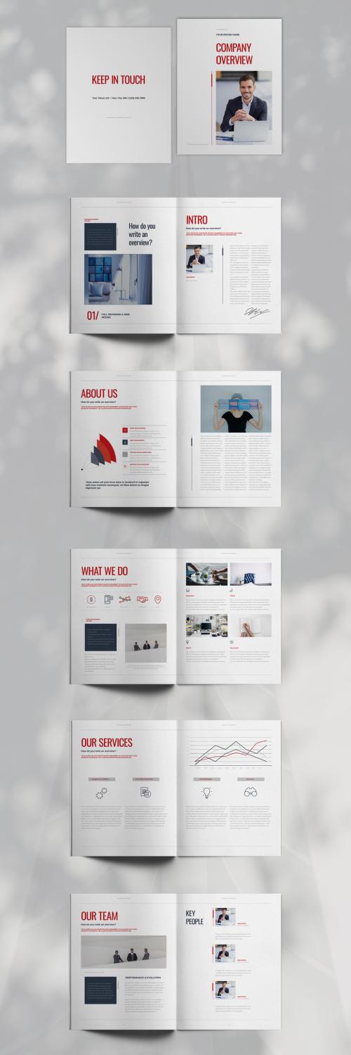 Adobe Stock - Red Company Overview Brochure Layout - 442597317