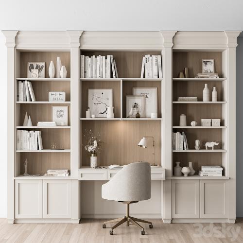 Classic Home Desk and Library Set - Office Furniture 288