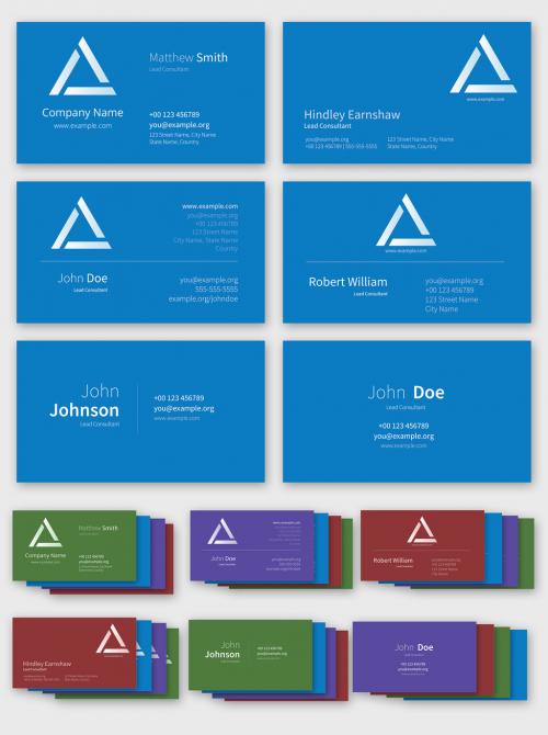 Adobe Stock - Colored Business Card Set - 442788230