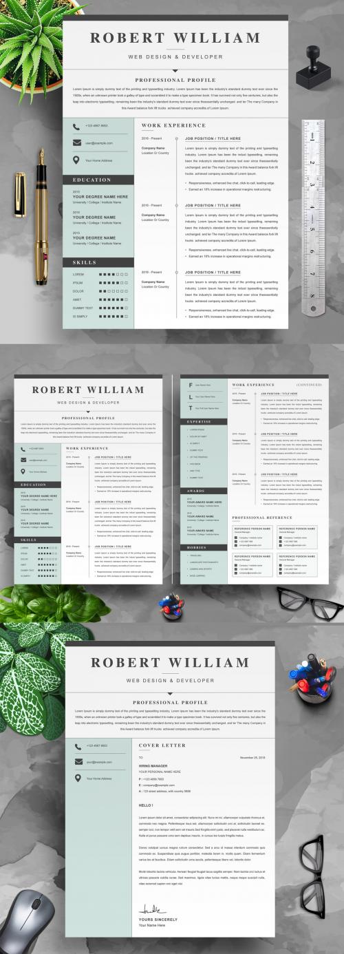 Adobe Stock - Professional Resume and Cover Letter Layout - 442804153