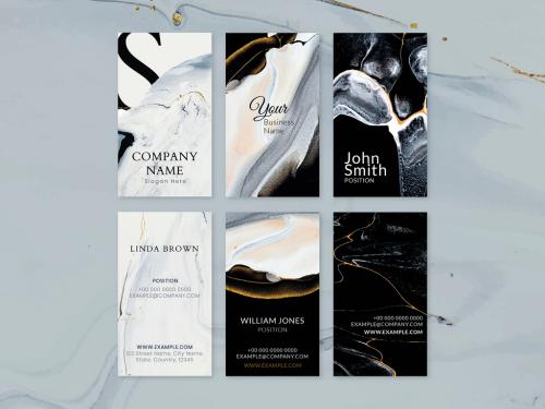Adobe Stock - Marble Business Card Layout Collection - 442933868
