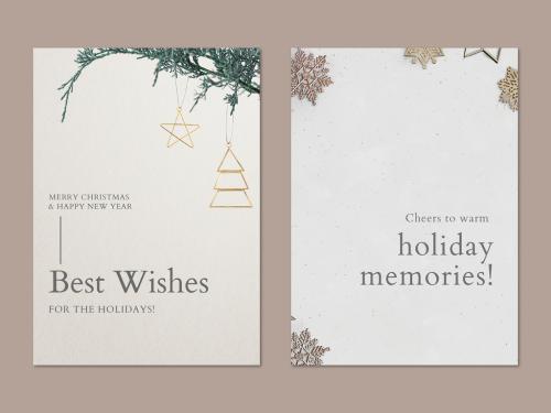 Adobe Stock - Editable Christmas Greeting Card Layout - 442933873