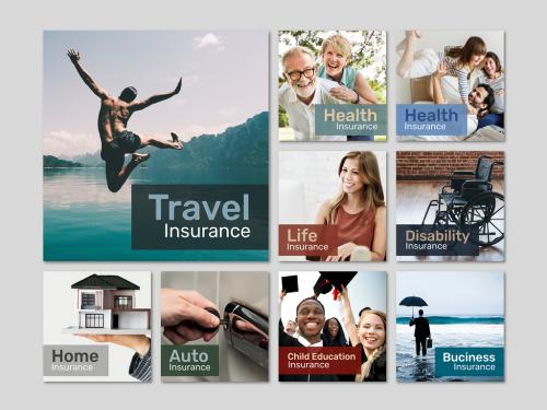 Adobe Stock - Insurance Layout with Editable Text - 442933884