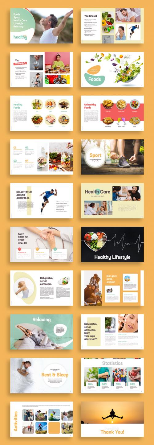Adobe Stock - Healthy Living Presentation Layout - 442976349