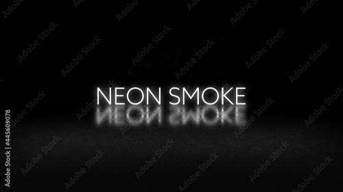 Adobe Stock - Cool Neon Smoke Titles - 445609078