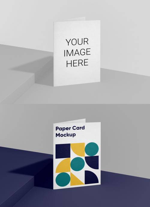 Adobe Stock - Folded A4 Paper Card Mockup - 445645278