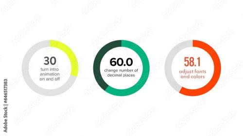 Adobe Stock - Circular Percentage Infographic with 3 Styles - 446517383