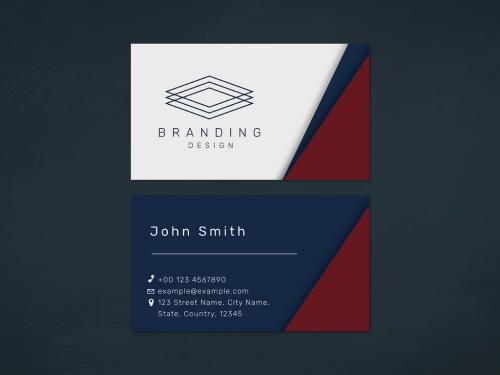 Adobe Stock - Printable Business Card Layout in Modern Design - 447310476