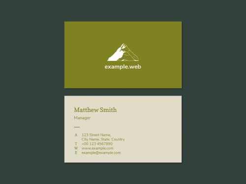 Adobe Stock - Minimal Business Card Layout for Travel Agency - 447310481