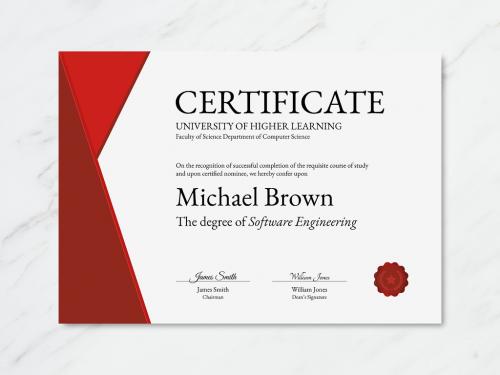 Adobe Stock - University Certificate Layout - 447310506