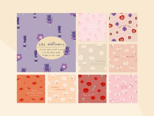 Adobe Stock - Editable Floral Aesthetic Banner Layout - 447310518