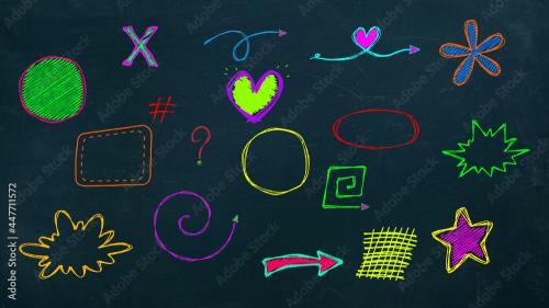 Adobe Stock - Hand Drawn Doodle Note Elements - 447711572