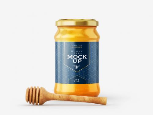 Adobe Stock - Honey Jar Mockup - 447783385