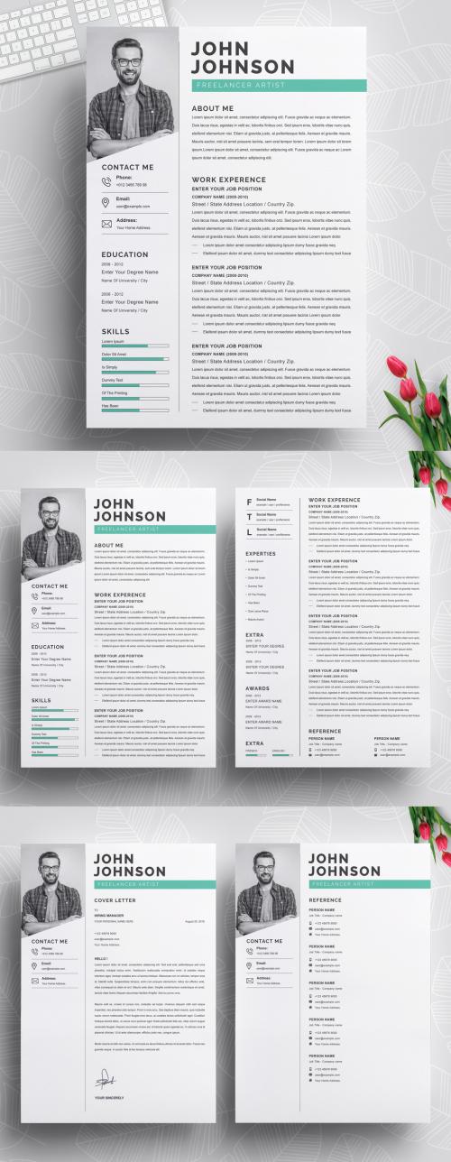 Adobe Stock - Clean and Professional Resume Layout - 447787268