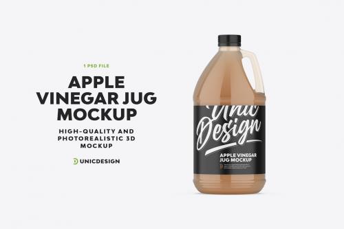 Apple Vinegar Jug Mockup