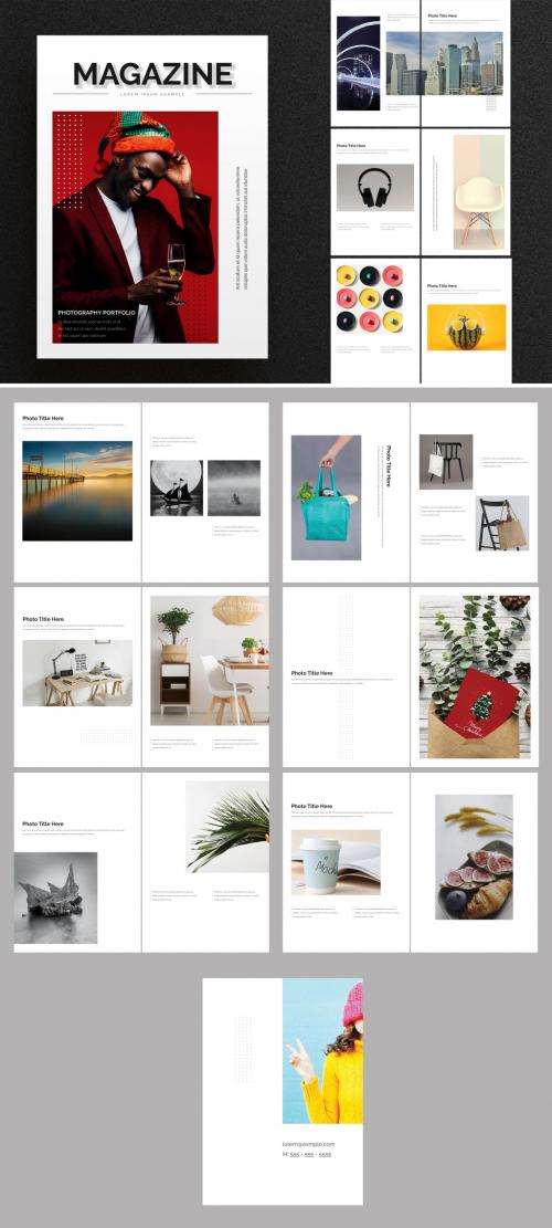 Adobe Stock - Clean and Simple Magazine Layout - 447789343