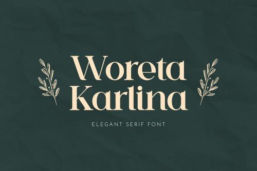 Woreta Karlina Serif Font