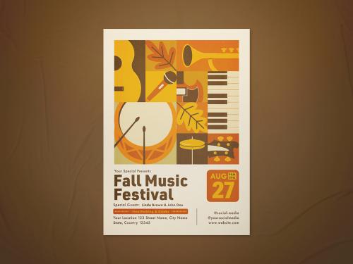 Adobe Stock - Fall Music Flyer - 447929200
