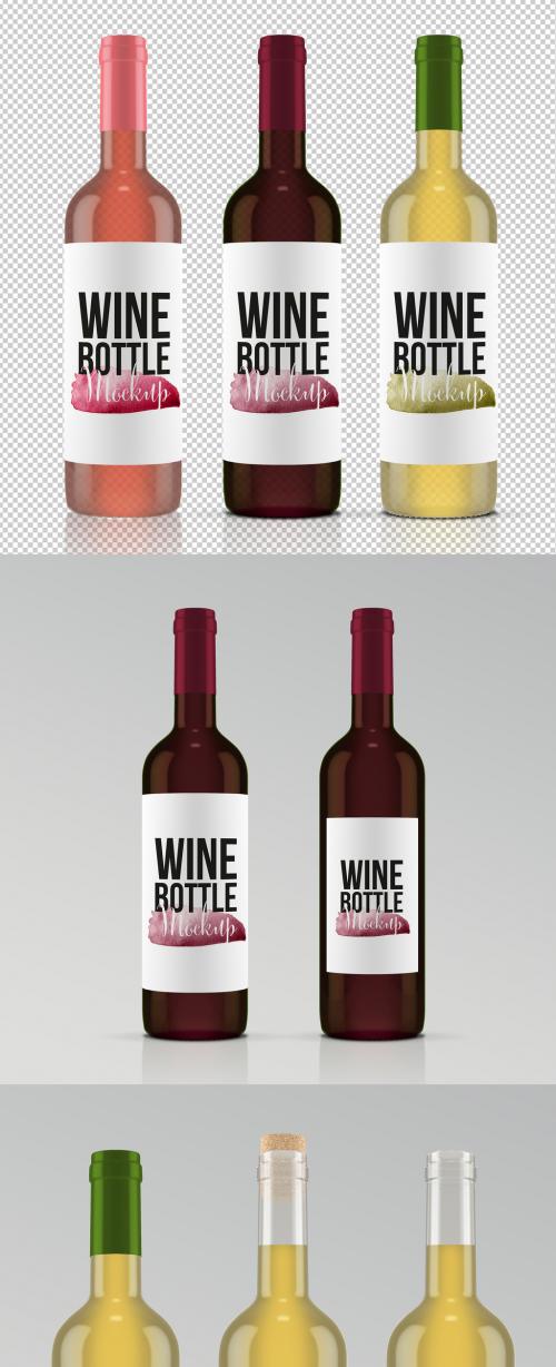 Adobe Stock - Wine Bottle Mockup - 448150090