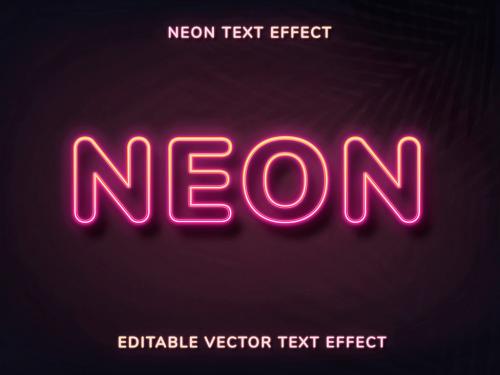 Adobe Stock - Editable Neon Text Effect Layout - 448647835
