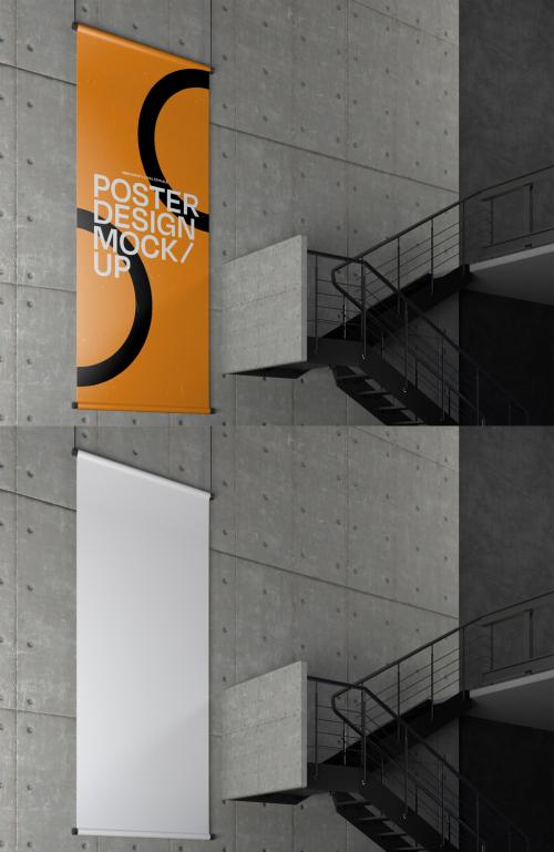 Adobe Stock - Rectangular Poster Mockup - 450174645