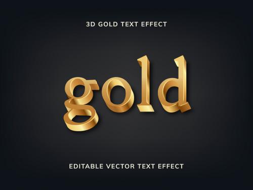 Adobe Stock - Golden 3D Text Effect Template - 450199998