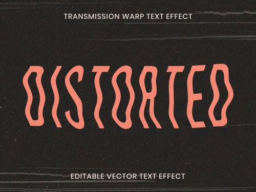 Adobe Stock - Editable Distorted Text Effect Template - 450199999