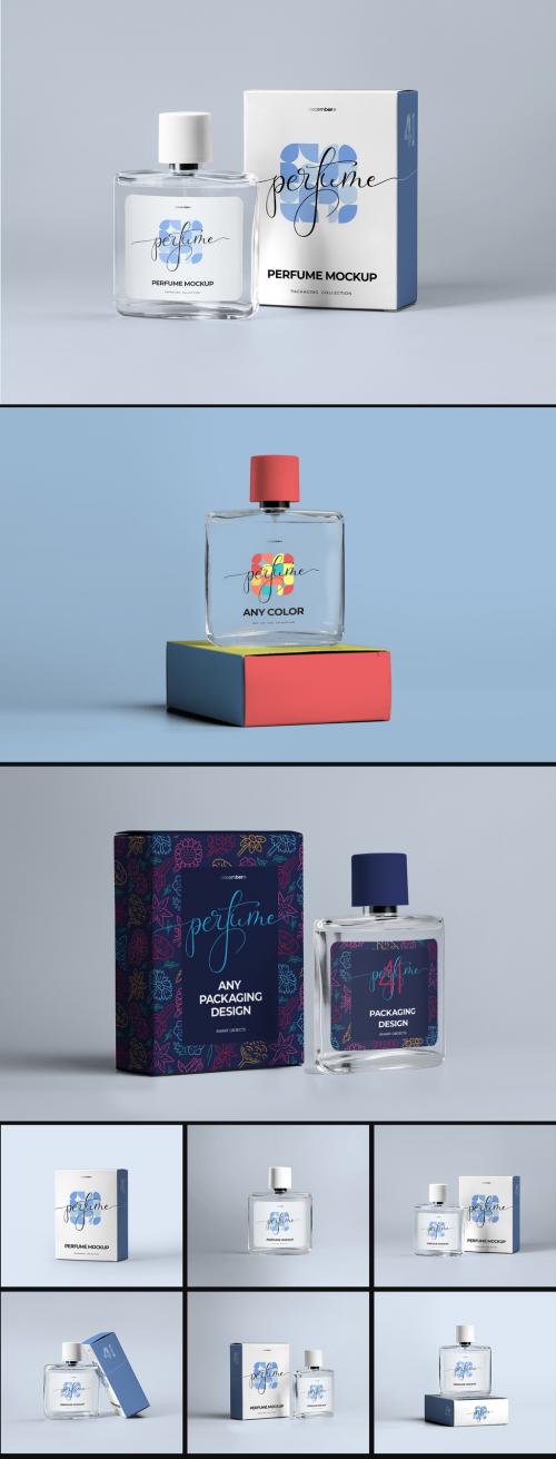 Adobe Stock - 6 Mockup Boxes and Perfume Bottles - 451246219