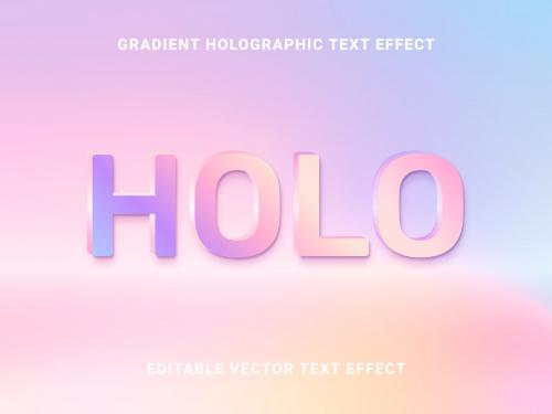 Adobe Stock - Gradient Holographic Editable Text Effect - 451623379
