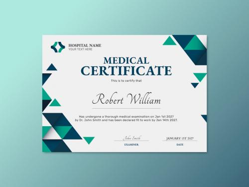Adobe Stock - Medical Certificate Layout - 451623427