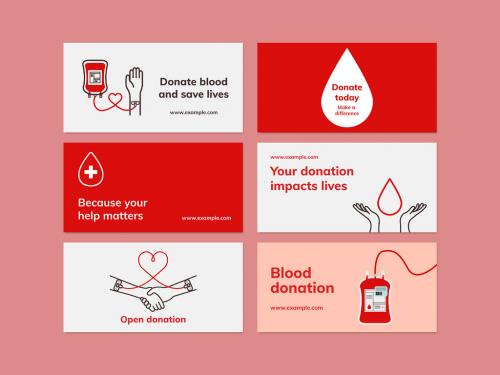 Adobe Stock - Editable Social Media Banner Layout for Blood Donation Campaign - 451623434