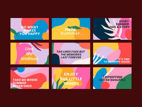 Adobe Stock - Colorful Banner Layout with Quote - 451623439
