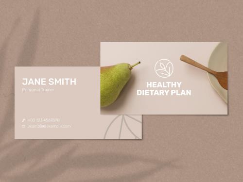 Adobe Stock - Nutritionist Business Card Template - 451684786