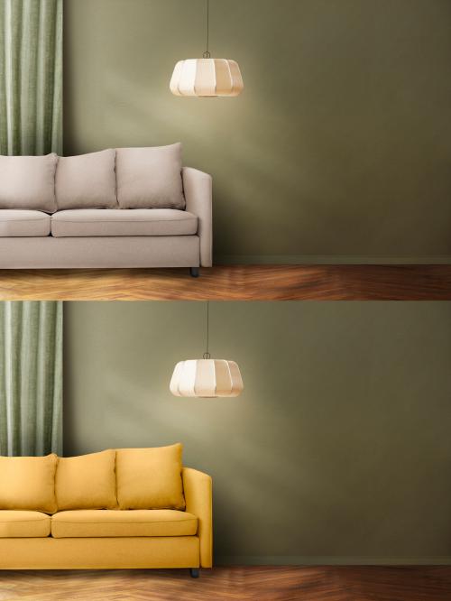 Adobe Stock - Luxury Living Room Mockup in Retro Style - 451700679