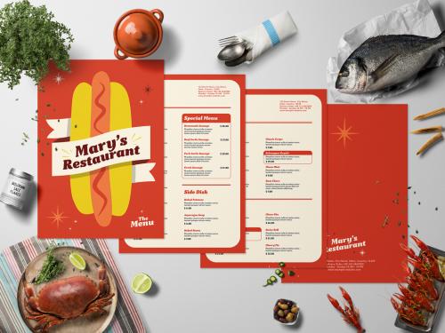 Adobe Stock - Retro Restaurant Food Menu - 451703151