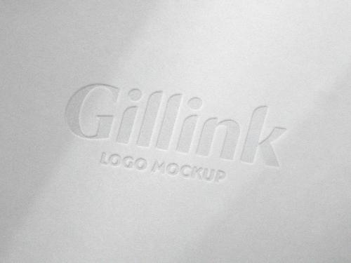Adobe Stock - White Paper Pressed Logo Mockup - 452559901